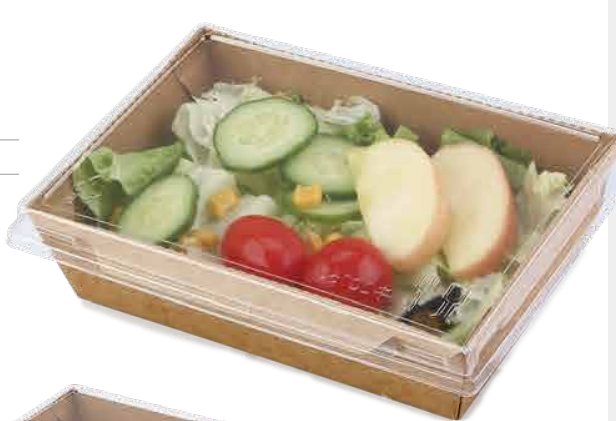 Kraft paper food box with clear PET window