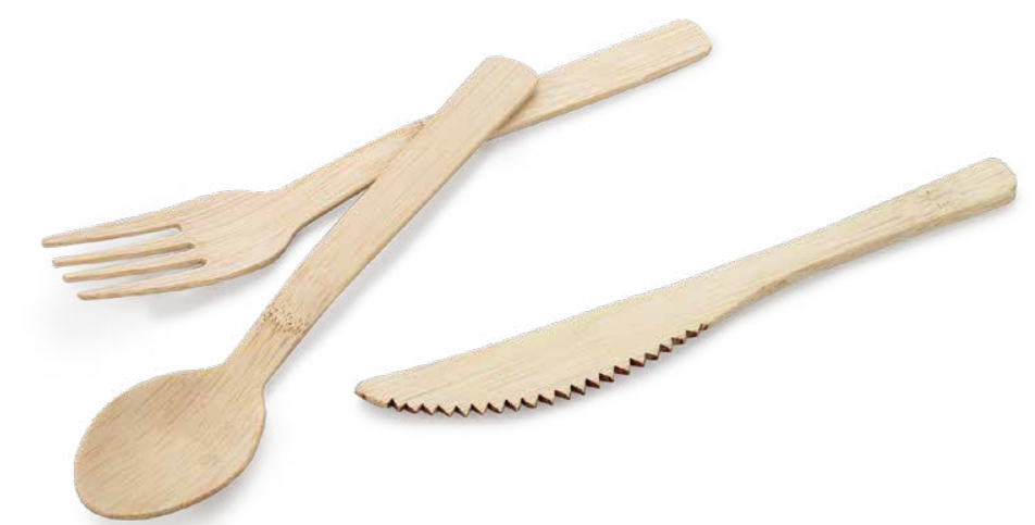 Wooden forks, knives and spoons, 140 and 160 mm lengths