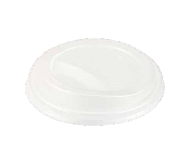 White PLA coffee cup lid on a white background