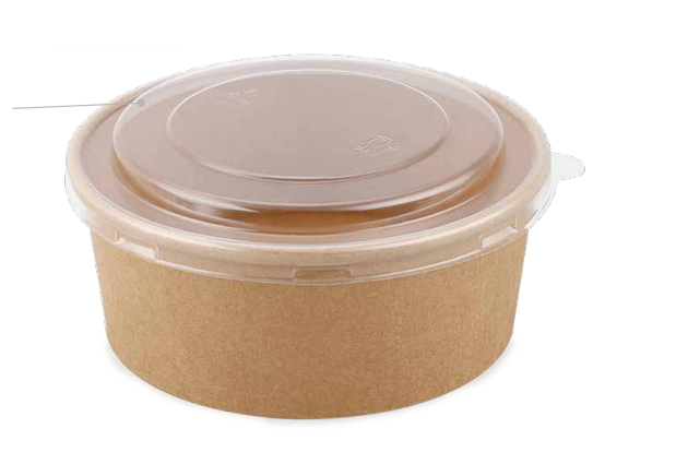 Clear PET salad bowl lid, 150 and 185 mm options