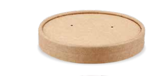 Natural kraft soup cup lids in 96 mm and 115 mm sizes